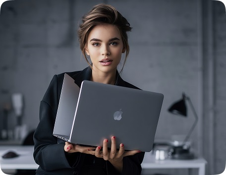 Professional woman with laptop